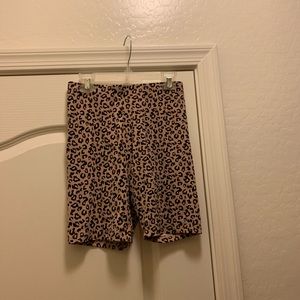 Animal Print Forever 21 Leopard Biker Shorts Leopard Print Shorts